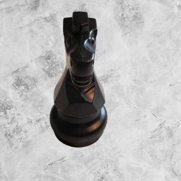 Large Decorative 9 Inch Tall Knight Piece Chess Black Horse Mega Chess Piece - Picture 3 of 6